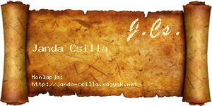 Janda Csilla névjegykártya