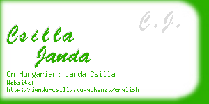 csilla janda business card